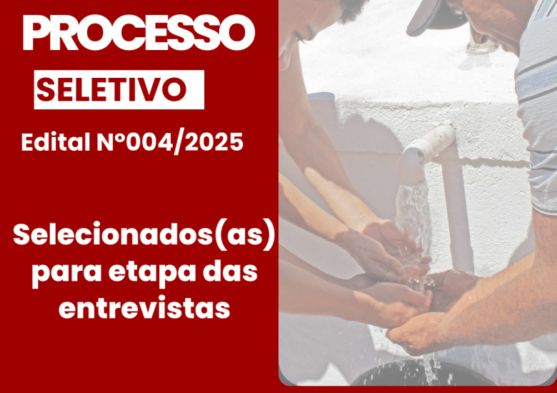 Comissão de seleção informa selecionados(as) do edital Nº004/2025 para vaga de Técnico(a) de Campo Comissão de seleção informa selecionados(as) do edital Nº004/2025 para vaga de Técnico(a) de Campo